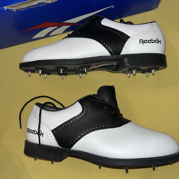 new reebok womens willowbend XL Plain Toe size 7m golf shoes White And Black - Picture 3 of 8